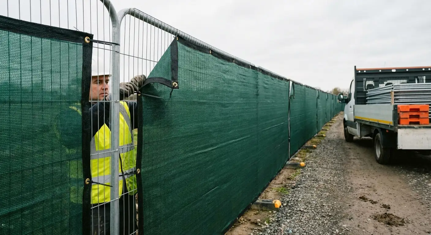 High security temporary fencing perimeter in South San Francisco, CA