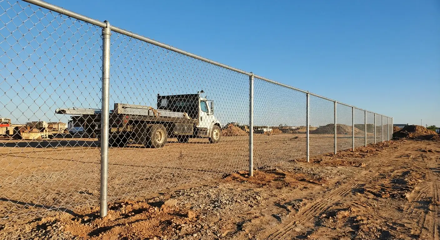 Wind-rated temporary fencing site in South San Francisco, CA