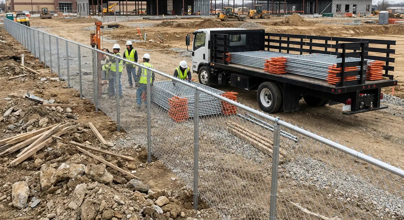 Post-Driven Construction Fence in South San Francisco, CA