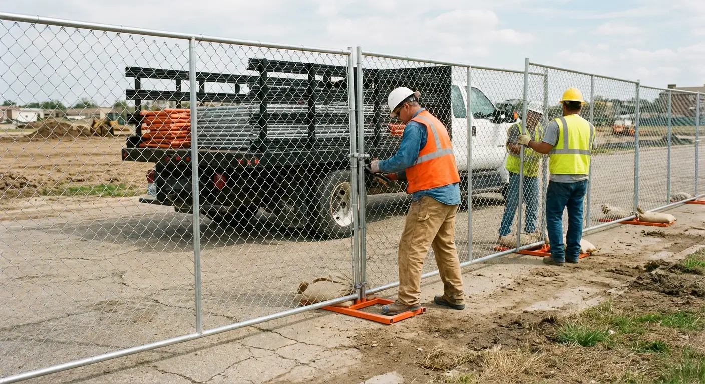 Temporary fencing deployment in South San Francisco, CA