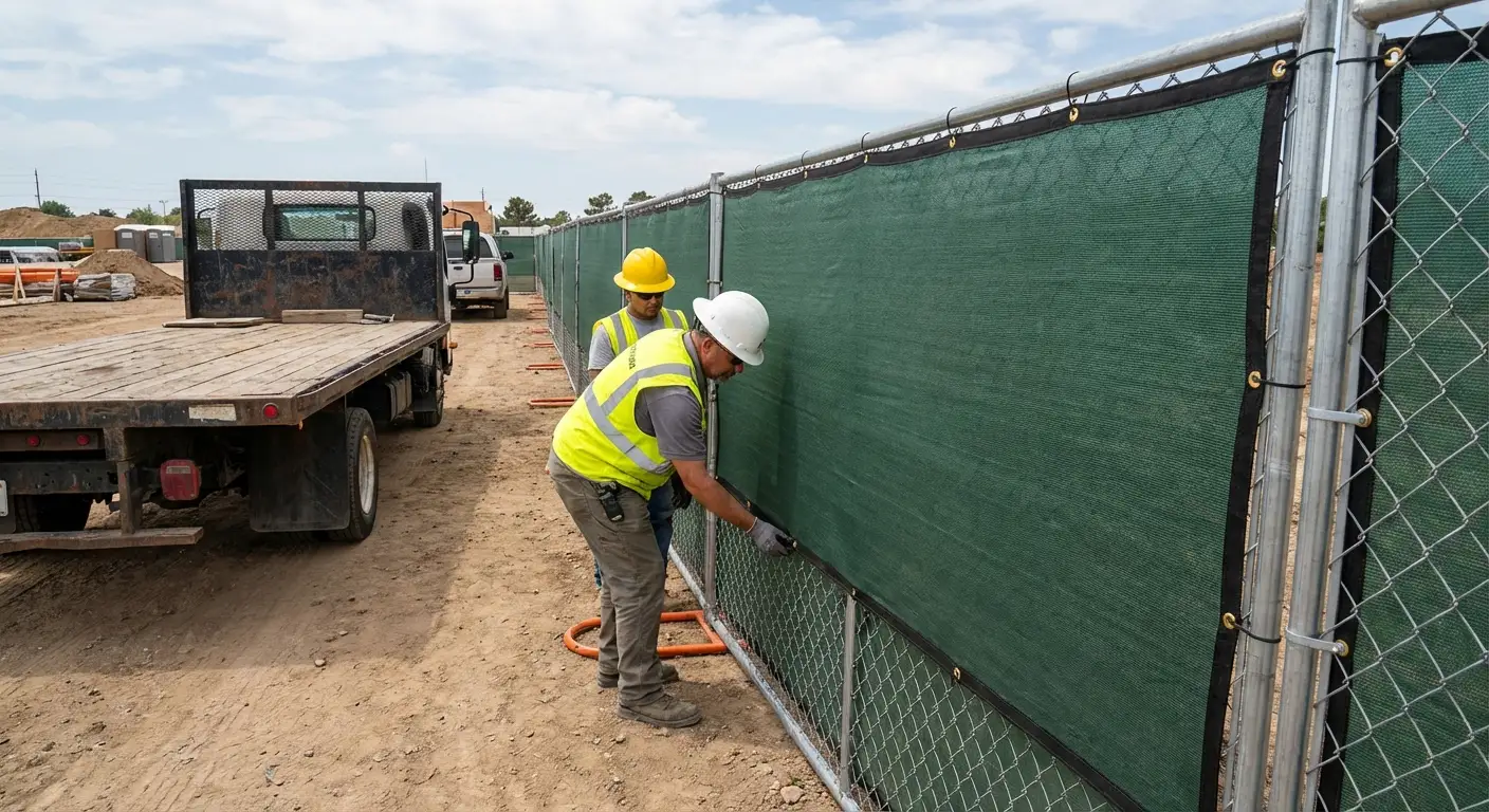 Temporary fence and barricade delivery truck in South San Francisco, CA