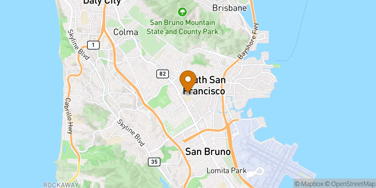 Orange Park neighborhood map in South San Francisco, CA