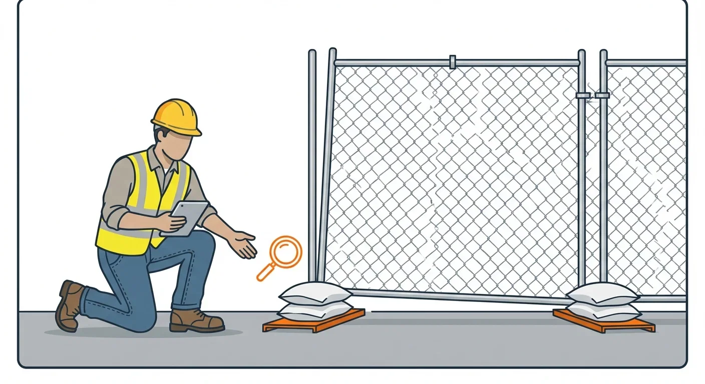 Diagram showing causes of temporary fence instability in South San Francisco, CA