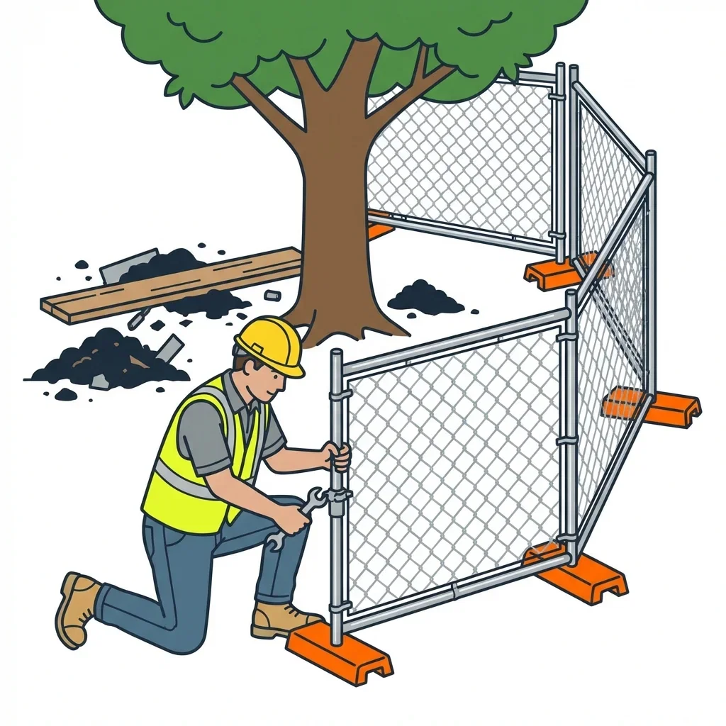 Infographic detailing common tree protection violations and prevention in South San Francisco, CA